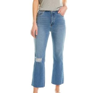 AVEC LES FILLES High-Rise Straight Leg Crop Jean